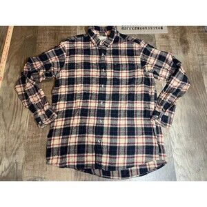 HOBBS CREEK Button Up Shirt Mens Large L Flannel Red Black